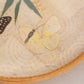 Vintage Circular Bamboo Pressed Butterfly Tray with 6 Coasters