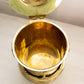 Vintage Circular Brass Hinged Lidded Caddy with Removable Insert