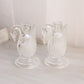 Vintage Clear Glass Swan Candleholder with Satin Details