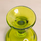 Vintage Clear Satin Glass Butterfly Fairy Lamp Candle Holder with Green Base