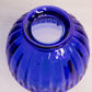 Vintage Cobalt Blue Fairy Lamp Candle Holder with Clear Satin Base