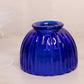 Vintage Cobalt Blue Fairy Lamp Candle Holder with Clear Satin Base