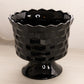 Vintage Colony Black Glass Whitehall Footed Bowl