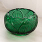Vintage Fenton Medium Deep Green Glass Regency Cupped Bowl