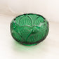 Vintage Fenton Medium Deep Green Glass Regency Cupped Bowl