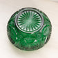 Vintage Fenton Medium Deep Green Glass Regency Cupped Bowl