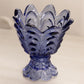 Vintage Dark Purple Glass 2 Way Candleholder with Drape Designs