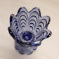 Vintage Dark Purple Glass 2 Way Candleholder with Drape Designs