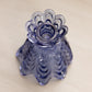 Vintage Dark Purple Glass 2 Way Candleholder with Drape Designs