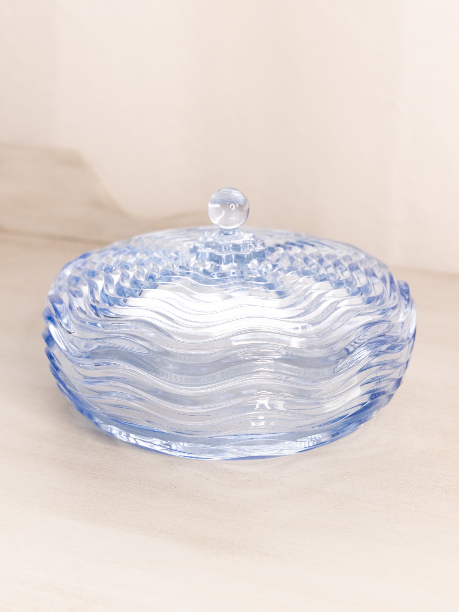 Vintage 1927 Duncan Miller popular Blue Crystal Glass Candy Dish