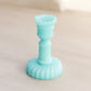 Vintage Extra Small Mini Light Blue Milk Glass Candlestick