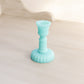 Vintage Extra Small Mini Light Blue Milk Glass Candlestick