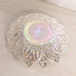 Vintage Federal Medium Clear Iridescent Shallow Petal Bowl