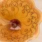 Vintage Fenton Amber Opalescent Glass Lily of The Valley Candleholder