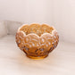 Vintage Fenton Amber Opalescent Lily of The Valley Bowl