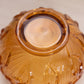 Vintage Fenton Amber Opalescent Lily of The Valley Bowl
