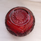 Vintage Fenton Amberina Red Glass Cupped Glass Bowl