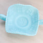 Vintage Fenton Blue Matte Glass Butterfly Dish with 2 Handles