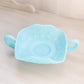 Vintage Fenton Blue Matte Glass Butterfly Dish with 2 Handles
