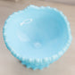 Vintage Fenton Blue Milk Glass Compote with Sawtooth Edge