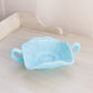 Vintage Fenton Blue Milk Glass Glass Butterfly Dish with 2 Handles