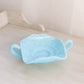 Vintage Fenton Blue Milk Glass Glass Butterfly Dish with 2 Handles