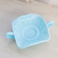 Vintage Fenton Blue Milk Glass Glass Butterfly Dish with 2 Handles