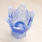 Vintage Fenton Blue Opalescent Glass 2-Way Floral Candleholder