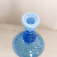 Vintage Fenton Blue Opalescent Glass Hobnail Candlestick