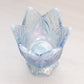Vintage Fenton Blue Iridescent Glass 2-Way Floral Candleholder