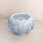 Vintage Fenton Blue Opalescent Iridescent Lily of The Valley Bowl (Damaged)