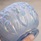 Vintage Fenton Blue Opalescent Iridescent Lily of The Valley Bowl (Damaged)