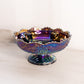 Vintage Fenton Carnival Glass Orange Tree Footed Candleholder Bowl
