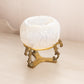 Vintage Fenton Clear Iridescent Opalescent Glass Bowl with Brass Stand
