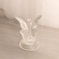 Vintage Fenton Clear Satin Glass Butterfly Ring Holder Figurine