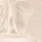 Vintage Fenton Clear Satin Glass Butterfly Ring Holder Figurine