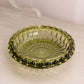 Vintage Fenton Colonial Green Glass Thumbprint Ashtray Dish