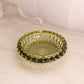 Vintage Fenton Colonial Green Glass Thumbprint Ashtray Dish
