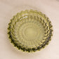 Vintage Fenton Colonial Green Glass Thumbprint Ashtray Dish