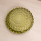 Vintage Fenton Colonial Green Glass Thumbprint Ashtray Dish