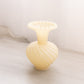 Vintage Fenton Cream Milk Glass Glass Swirl Vase