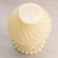 Vintage Fenton Cream Milk Glass Glass Swirl Vase