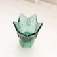 Vintage Fenton Dark Green Glass 2-Way Floral Candleholder