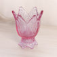 Vintage Fenton Dusty Rose Dark Pink Glass 2-Way Floral Candleholder
