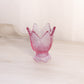 Vintage Fenton Dusty Rose Dark Pink Glass 2-Way Floral Candleholder