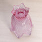 Vintage Fenton Dusty Rose Dark Pink Glass 2-Way Floral Candleholder