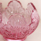 Vintage Fenton Dusty Rose Pink Lotus Glass Bowl