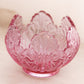 Vintage Fenton Dusty Rose Pink Lotus Glass Bowl