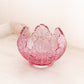 Vintage Fenton Dusty Rose Pink Lotus Glass Bowl