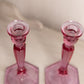 Vintage Fenton Dusty Rose Tall Candlesticks (Set of 2)